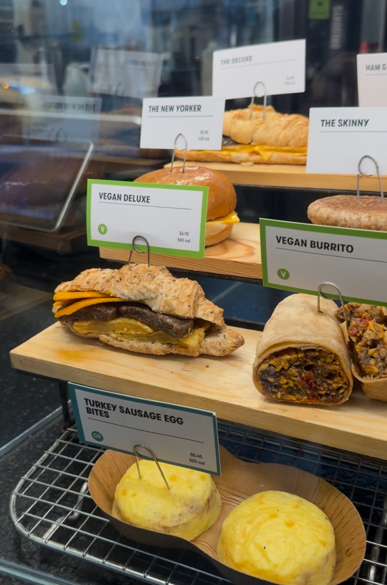 Some of the food offerings available at Gregorys Coffee