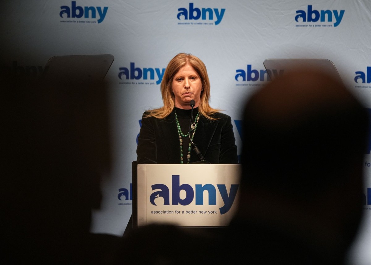 NYPD Commissioner Jessica Tisch speaking about college credit requirements