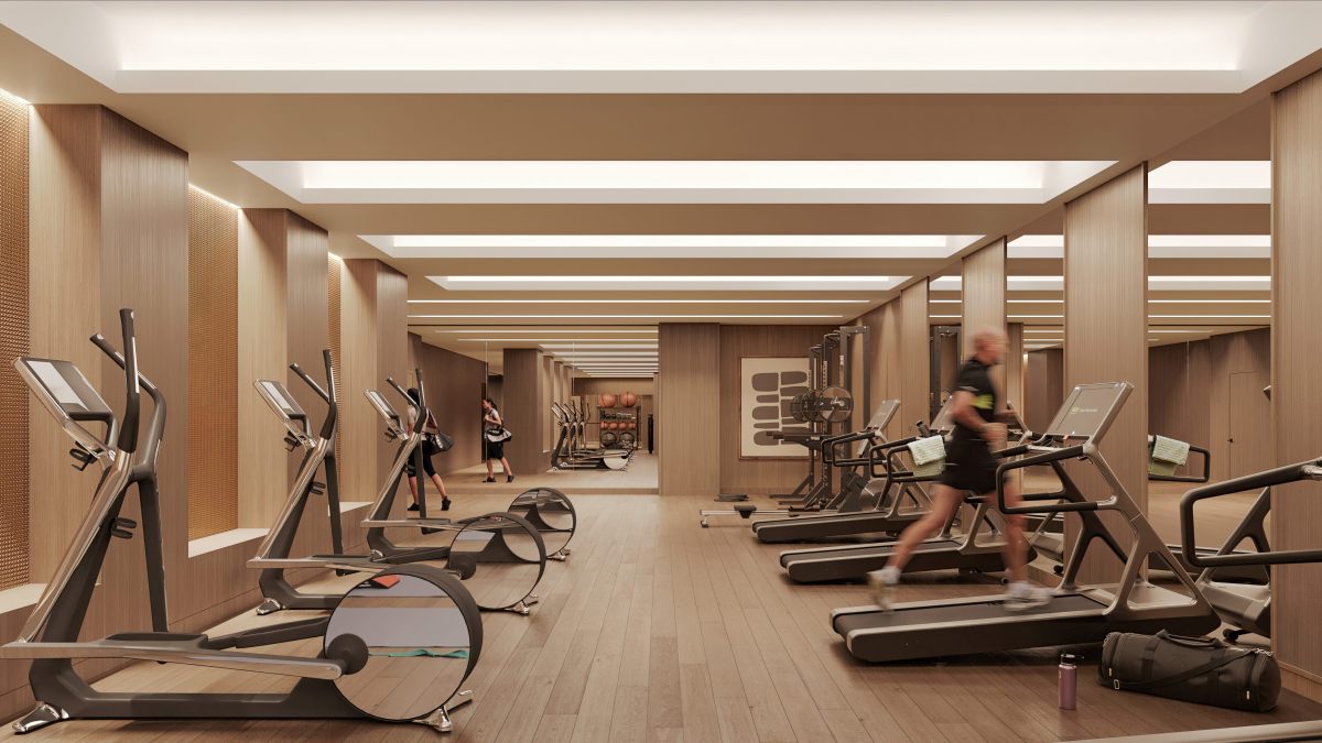 A rendering of Maison78's gym.