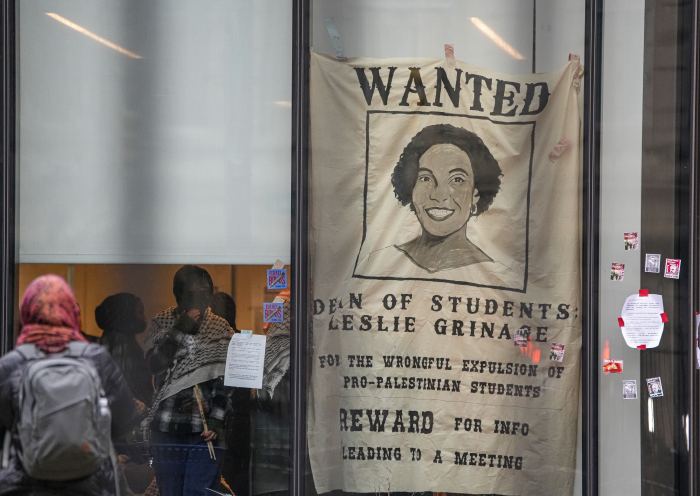 Barnard College protests: Bomb threat leads to police removing Pro-Palestine protesters who took over library 4 group of protestors at Barnard College