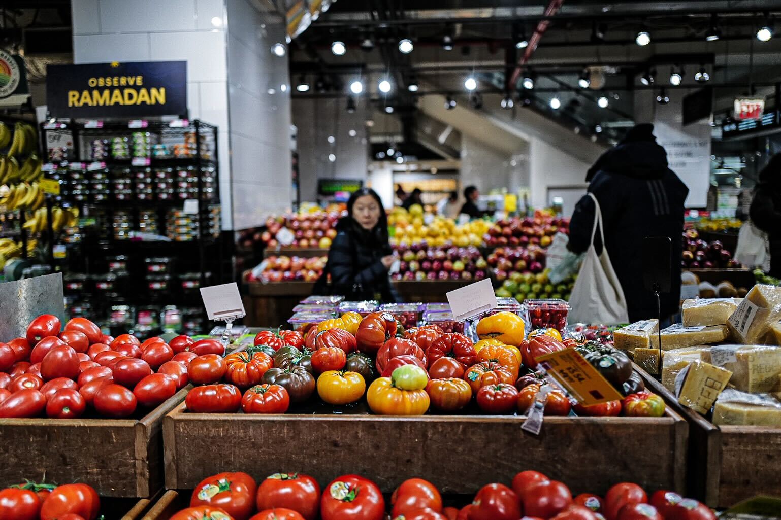 Shopping for groceries in Manhattan on March 4, 2025.