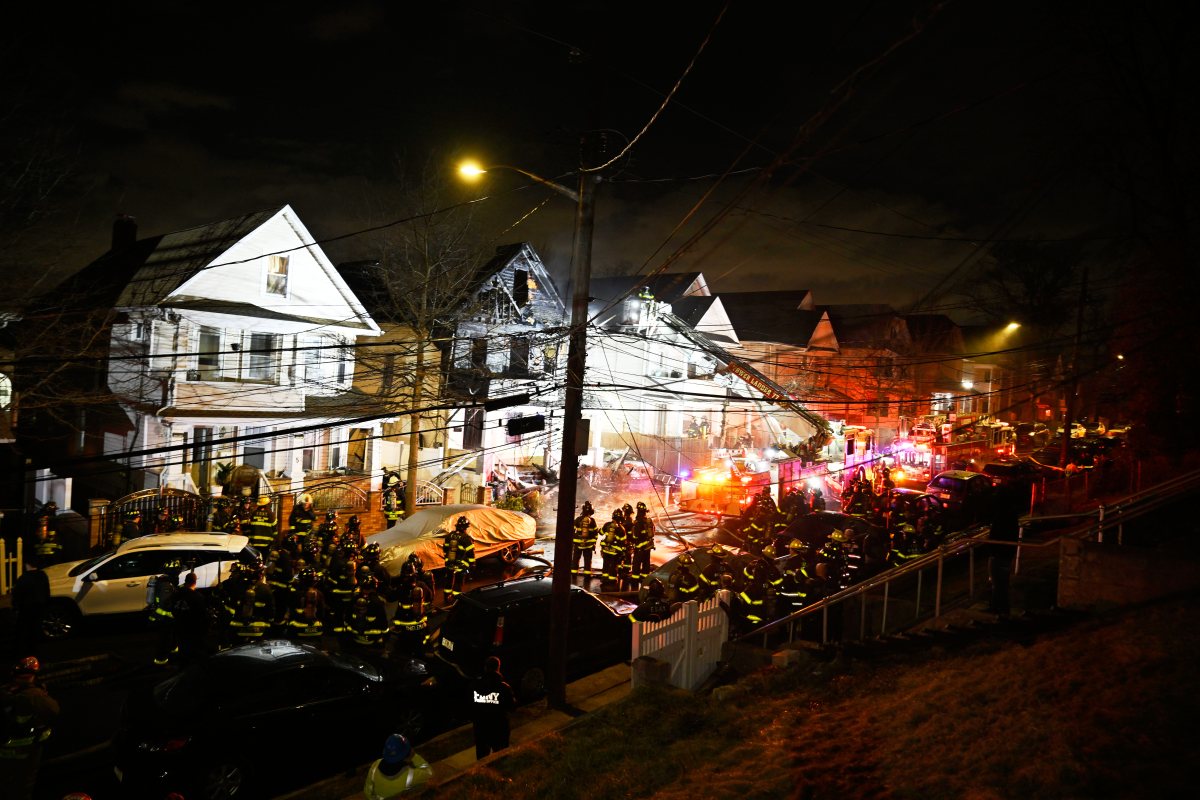 Firefighters at scene of Staten Island fire