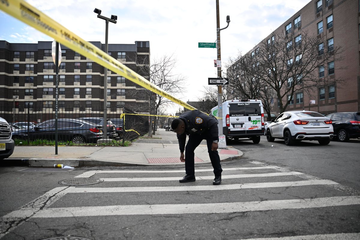 Police in Brooklyn at scene where two men were shot