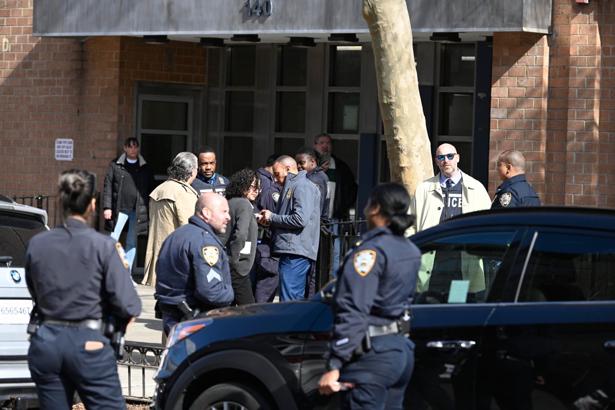 Police in Brooklyn outside shooting scene