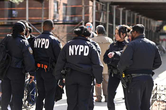 Police in Brooklyn outside shooting scene