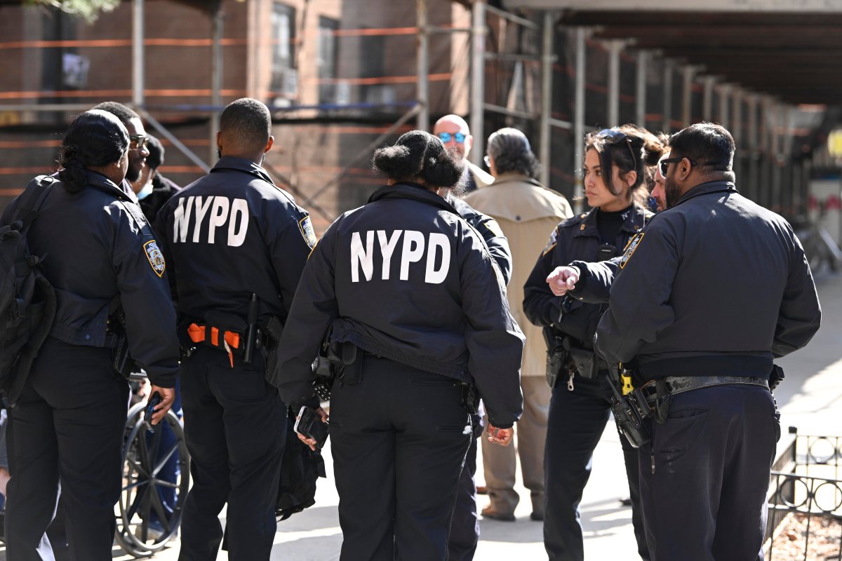 Police in Brooklyn outside shooting scene