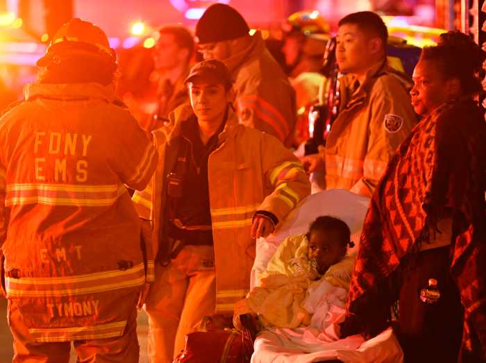 Firefighters at scene of two-alarm Brooklyn fire