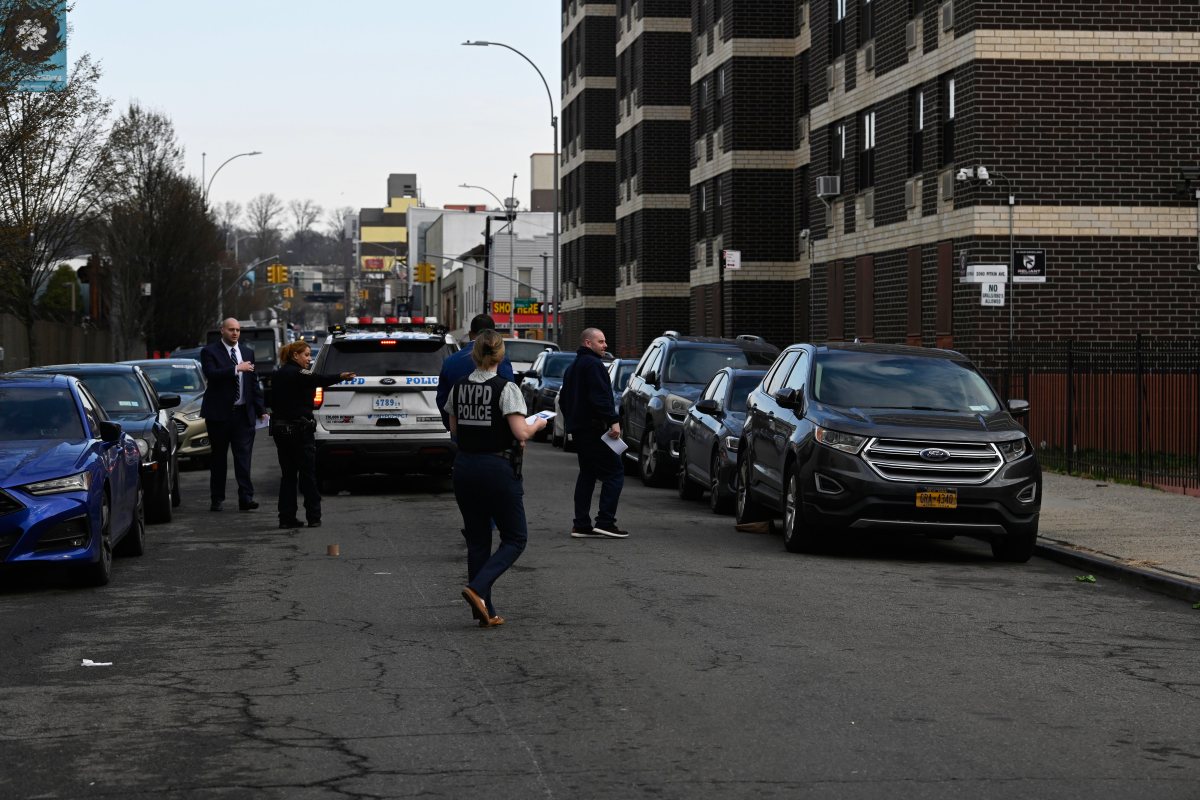 Police in Brooklyn at scene where two men were shot