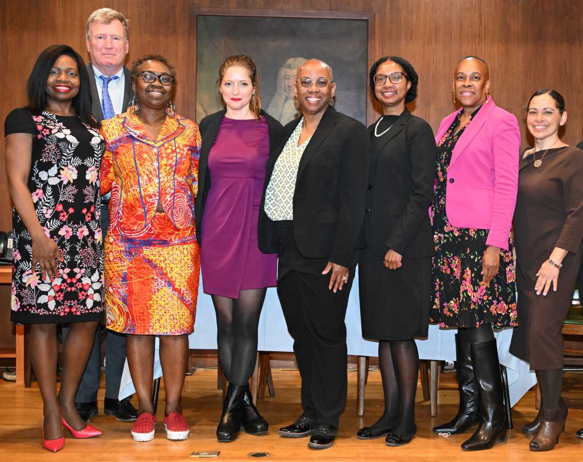 1-group picture, judges with new judges. The names of the new judges Laura Paley, Joanne D. Quinones, Abayomi Ajaiyeoba, Inga O’Neale