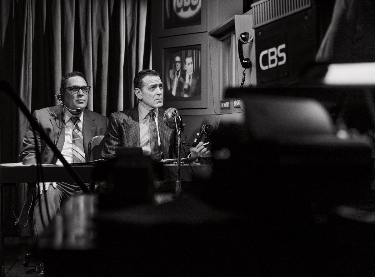 George Clooney (r) and Glenn Fleshler (l) in "Good Night, and Good Luck."