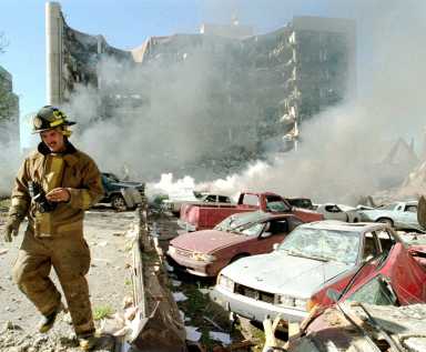 Firefighter at scene of 1995 Oklahoma City bombing