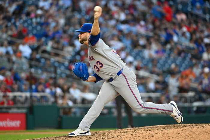 Mets reliever AJ Minter before he was injured