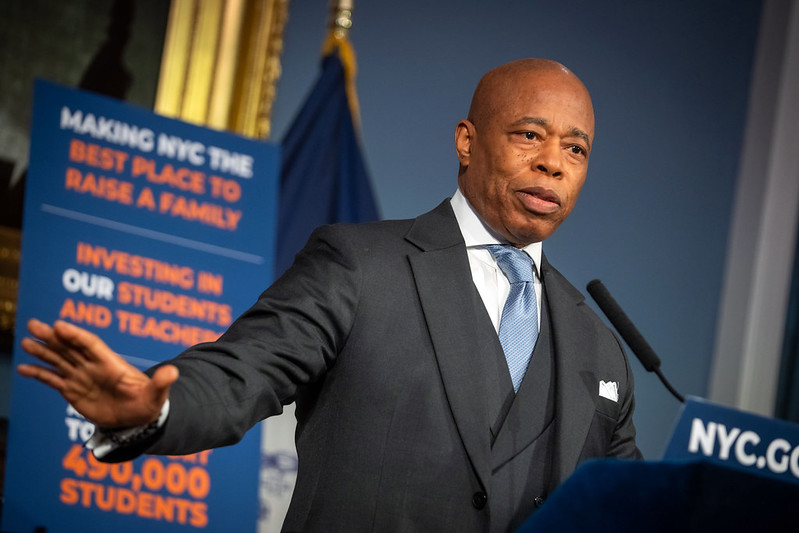 Mayor Eric Adams speaks about 2025 Mayor's Race