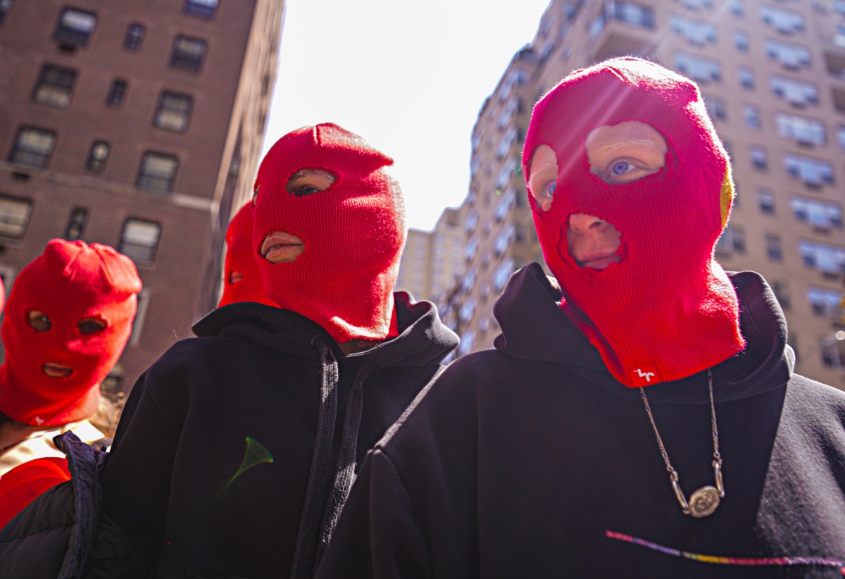 Russian punk band Pussy Riot pops up at Washington Square Park to issue warnings about authoritarianism in America 6
