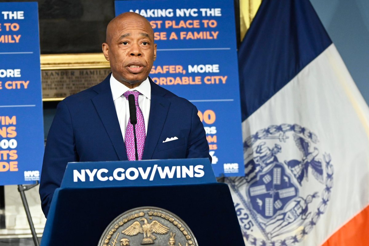 Mayor Eric Adams speaks about campaign