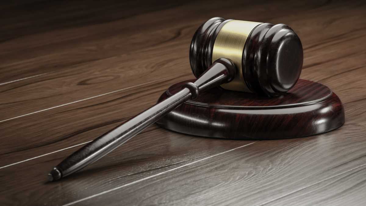 Gavel Mallet of justice. Law Legal System Crime concept. 3d illustration.