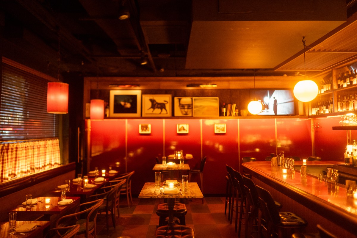 the dining room at Bar Mercer