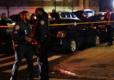 Shooting scene in the Bronx