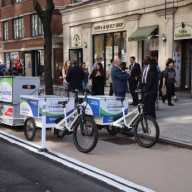 NYC report sounds alarm on 'last-mile' delivery hazards: Crashes, injuries and pollution 6 a cargo bike on an Upper West Side street