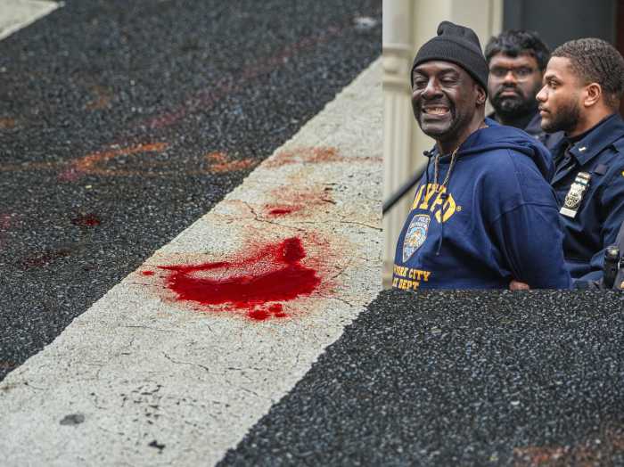 Blood at SoHo stabbing scene with perp in custody