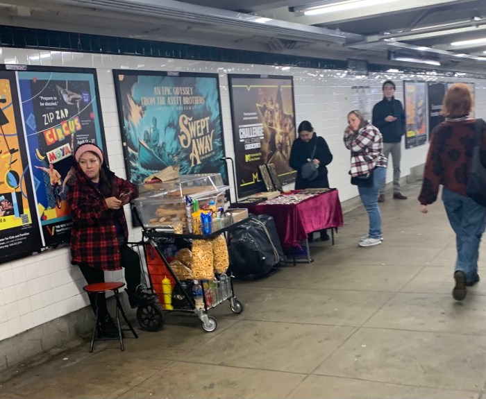 From churros to chaos? Illegal NYC subway vendors struggle for legitimacy as some riders fume over presence 2 people inside one of many NYC subway stations