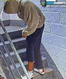 man in a stair well