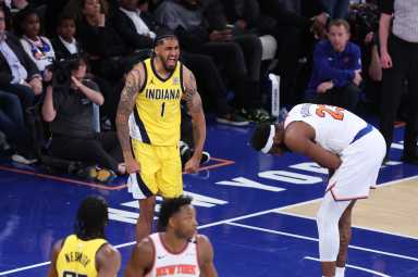 Obi Toppin Knicks Game 1 ECF pacers