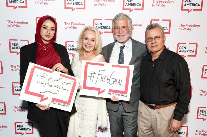 (L-R) Naeira Galal, Pamela Barbey, Peter Barbey and Abdelfattah Galal attend the 2025 PEN America Literary Gala at American Museum of Natural History on May 15, 2025.