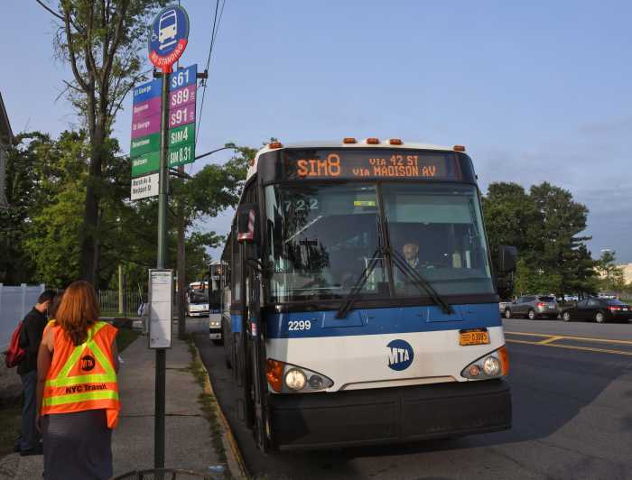 Express bus on Staten Island