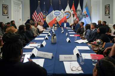 Speaker Adams at a nonprofit roundtable discussion