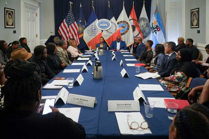 Speaker Adams at a nonprofit roundtable discussion