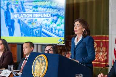 Gov. Kathy Hochul speaks about budget and affordability
