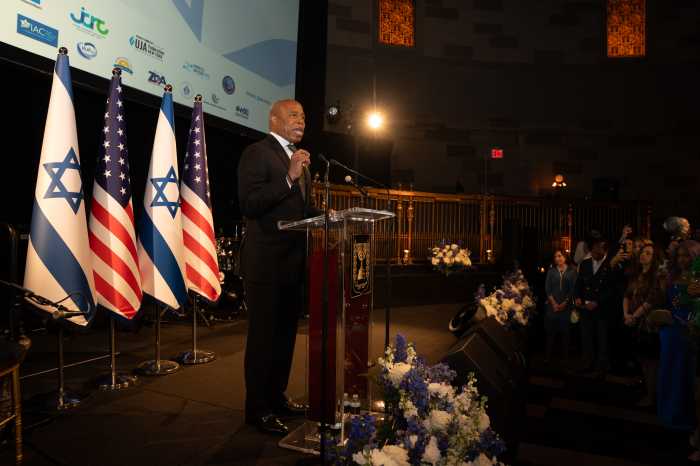 Mayor Eric Adams speaks at Israel Independence Day celebration