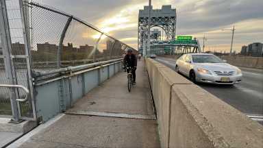 man on a bike path riding a bike