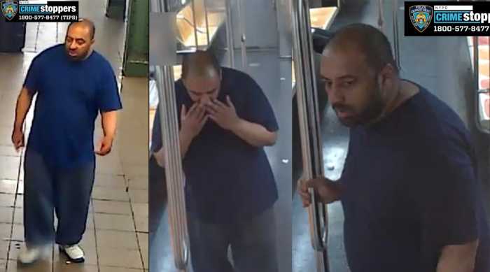 Manhattan subway rapist caught on camera sniffing fingers