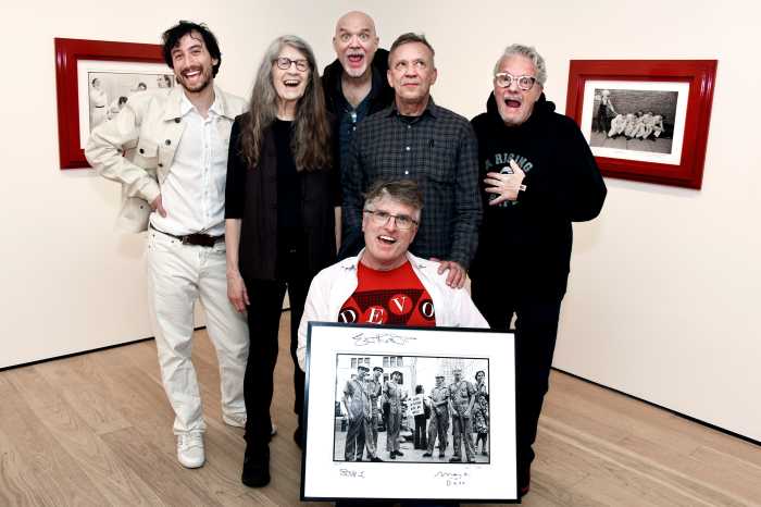 Devo photo exhibit band members with photographers on Lower East Side