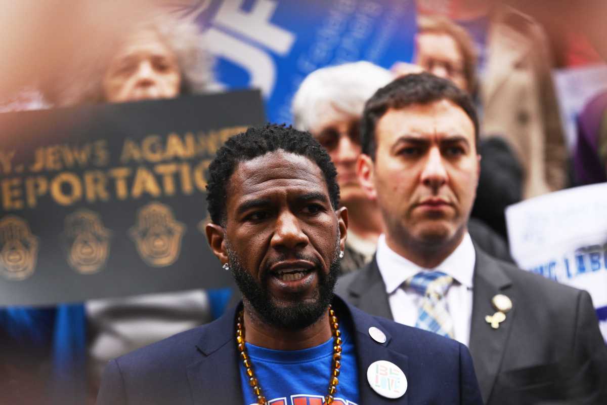 Public Advocate Jumaane Williams speaks about Dylan Lopez Contreras, a New York City high school student who is detained by ICE.