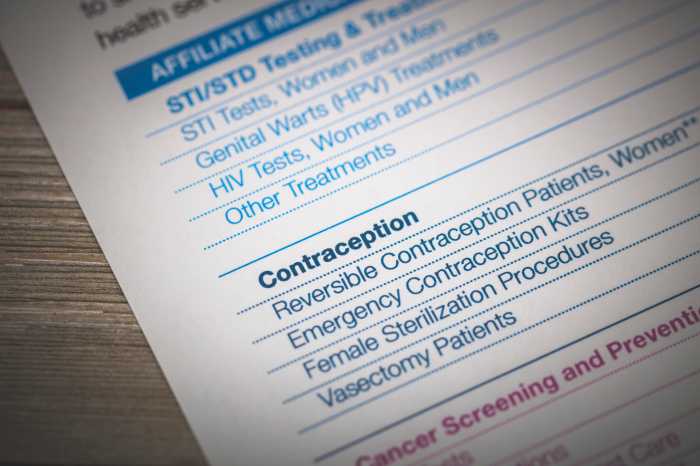 An editorial stock photo of planned parenthood informational document.