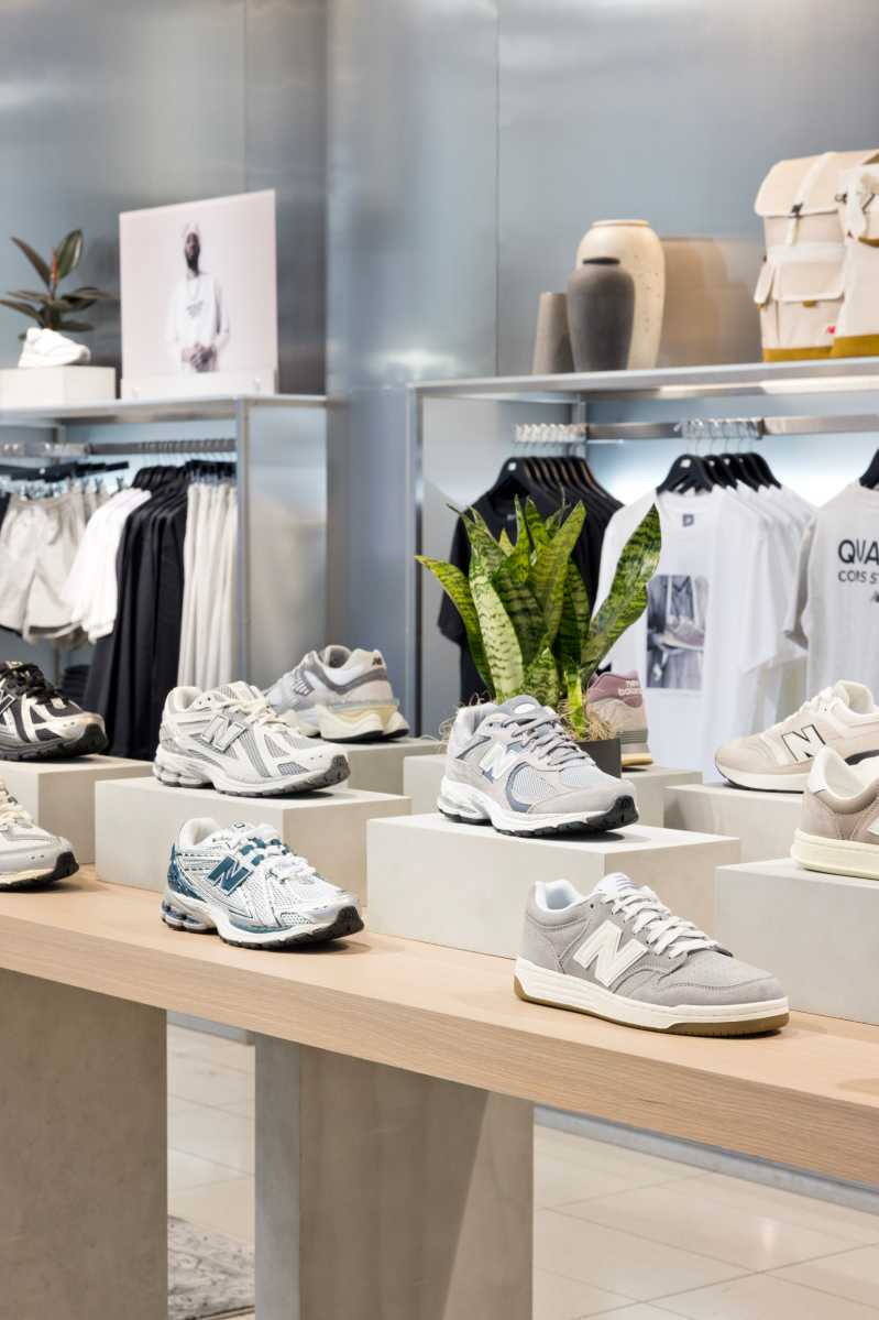 new balance sneakers on display