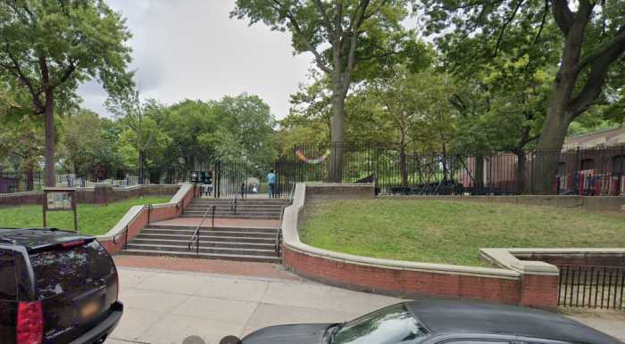 The playground at Crotona Park sits just across the street from an elementary school, where a man was fatally shot in broad daylight on May 30
