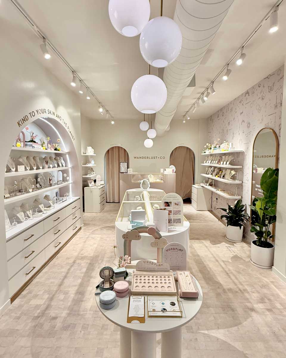 The interior of Wanderlust + Co's West Village store.