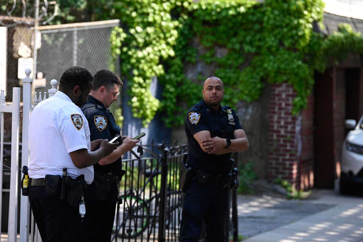 police at a crime scene after a man was fatally stabbed in Brooklyn