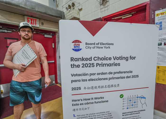 Primary voter on Upper East Side