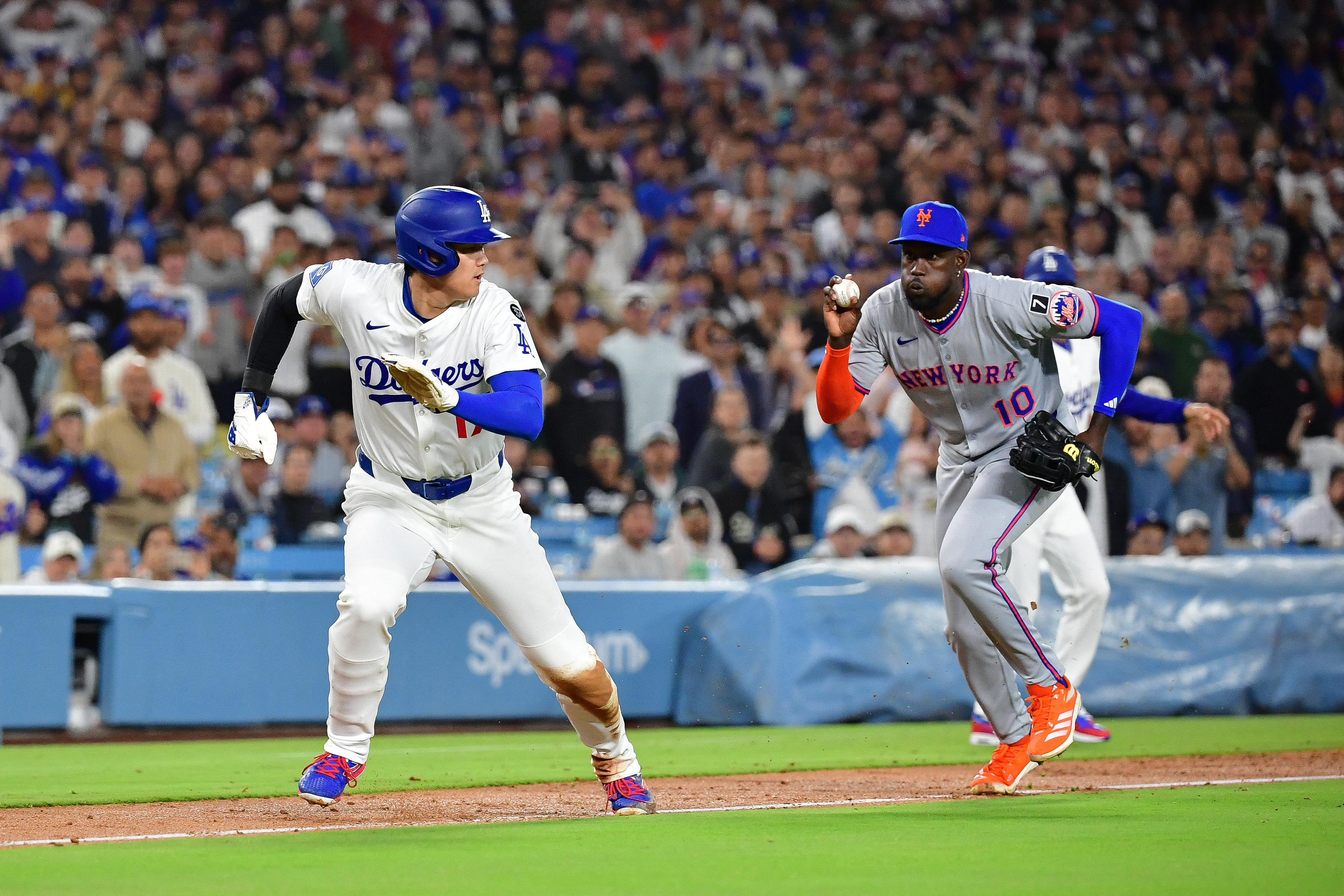 Ronny Mauricio rundown Mets Dodgers