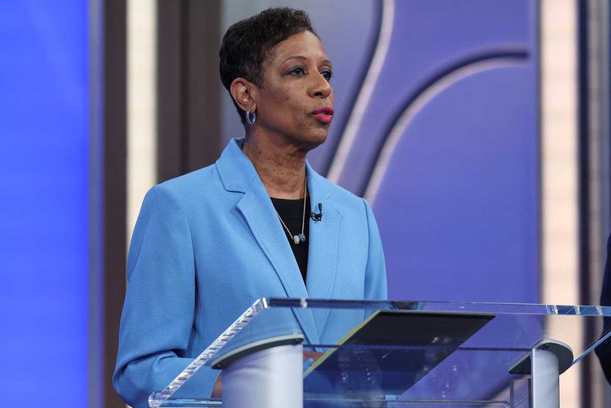Speaker Adrienne Adams speaking at debate