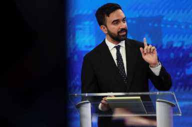 Democratic mayoral candidate Zohran Mamdani speaks during a Democratic mayoral primary debate, Wednesday, June 4, 2025, in New York.