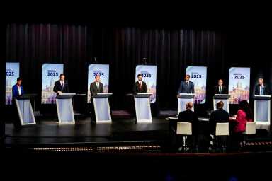 candidates for nYC mayor on debate stage