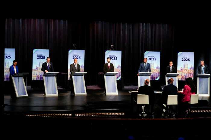 candidates for nYC mayor on debate stage