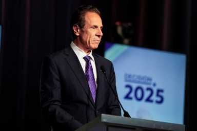 Andrew Cuomo speaking at mayoral debate