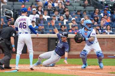 Mets Rays sweep Canning Alvarez